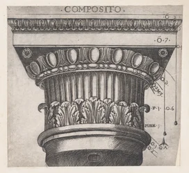 Speculum Romanae Magnificentiae: Ionisch kapiteel, ca. 1537