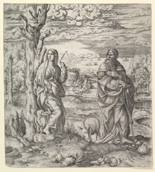 Sint Jan en Antonius in een Landschap, ca. 1544-45