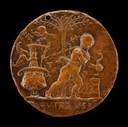 Allegorische scène [voorzijde], 16e eeuw