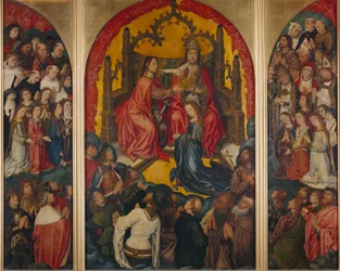 Drieluik: De kroning van de Maagd