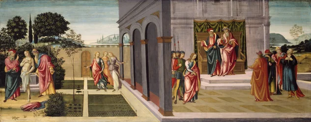 Susanna en de Ouderen in de Tuin, en het Proces van Susanna voor de Ouderen, c.1500