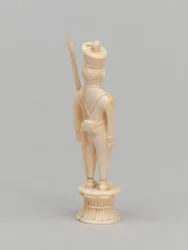 Witte pion, schaakstuk, India, ca. 1820
