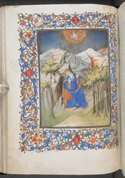 David in gebed, Anjou Hours, Egerton 1070, f.44v