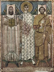 Sint Demetrius van Thessaloniki met de schenkers, 6e-7e eeuw