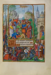 De Israëlieten die Manna uit de Hemel Verzamelen