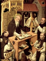Sint-Hieronymus in het scriptorium, ca. 1485