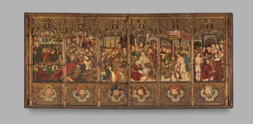 Altaarstuk retablo met Scènes uit de Passie, tweede helft 15e eeuw