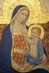 De maagd die het kind verzorgt 1409, detail (schilderij)