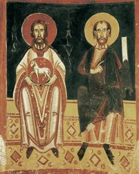Rechter detail met de voorstelling van St. Paulus en St. Johannes de Doper