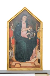Madonna en kind met heiligen, circa 1300