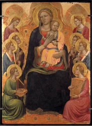 De Maagd en Kind Altaarstuk van de Meester van Saint Verdiana (14e eeuw)
