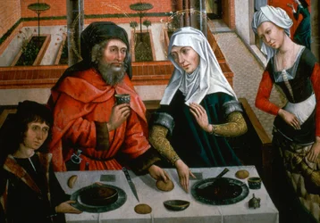 Detail van een altaarstuk uit de Karmelietenkerk, 15e eeuw