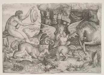 Allegorisch thema: Gevecht van dieren
