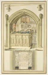 Graf van Robert Fitzharding, overleden in 1170, in de kathedraal van Bristol, ca. 1799