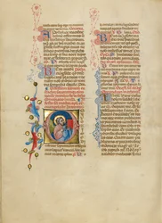 Beginletter O: De engel van Mattheüs die zijn evangelie omhoog houdt