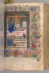 Getijdenboek van Karel de Edele, Koning van Navarra 1361-1425: fol. 128r, Man van Smarten, c. 1405