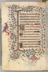 Getijdenboek van Karel de Edele, koning van Navarra 1361-1425, fol. 321v, Buste van de Dood, c. 1405