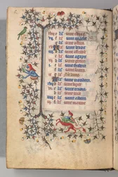 Getijdenboek van Karel de Edele, Koning van Navarra 1361-1425: fol. 3v, Maart, ca. 1405