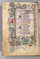 Uren van Karel de Edele, Koning van Navarra 1361-1425: fol. 8v, Augustus, ca. 1405