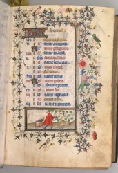 Getijdenboek van Karel de Edele, koning van Navarra: fol. 9r, september