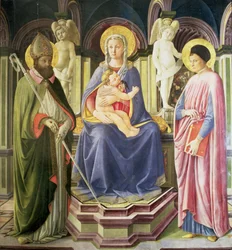 De Madonna en Kind met SS. Clemens en Justinus