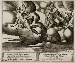 Cupido smeekt Jupiter om genade voor Psyche