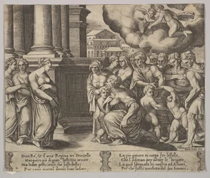 Psyche wordt door het volk goddelijke eer bewezen, uit 