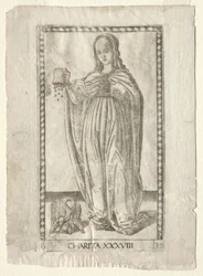 Liefdadigheid uit de Tarocchi, serie B: Kosmische principes & deugden, #38, voor 1467