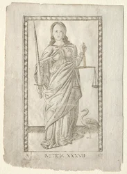 Gerechtigheid (uit de Tarocchi, serie B: Kosmische Principes & Deugden, #37)