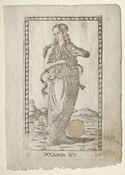 Polyhymnia heroïsche hymnen uit de Tarocchi-serie D..., voor 1467