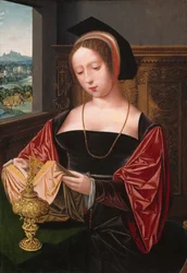 Een dame leest Sint Maria Magdalena, ca. 1530