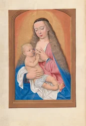 Getijdenboek van Koningin Isabella de Katholieke, Koningin van Spanje: Fol. 257v, Madonna en Kind, ca. 1500