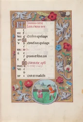 Uren van Koningin Isabella de Katholieke, Koningin van Spanje:  Fol. 7r, juni