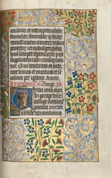 Getijdenboek Gebruik van Rouen: fol. 110r, Mis voor de Doden in Initiaal, ca. 1470