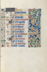 Getijdenboek Gebruik van Rouen: fol. 2r, ca. 1470
