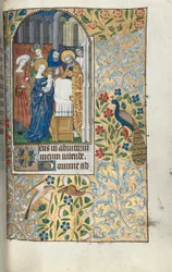 Getijdenboek Gebruik van Rouen: fol. 67r, Presentatie van het Christuskind in de Tempel, ca. 1470
