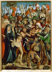 Christus naar Golgatha (olieverf op hout)