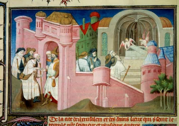 Pelgrims bezoeken de kerk van het Heilig Graf en het graf van Christus in Jeruzalem