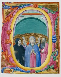 Allerheiligen in een initiaal E of O, ca. 1430-40
