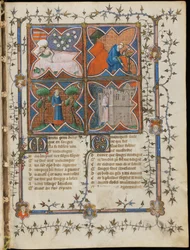Miniatuur uit een manuscript van de Roman de la Rose door Guillaume de Lorris en Jean de Meun, 1353