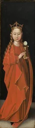 Heilige Barbara [buitenzijde van het linkerluik]