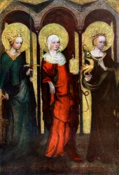 Schilderij op de achterkant van het Trebon Altaarstuk, ca. 1380, 1955