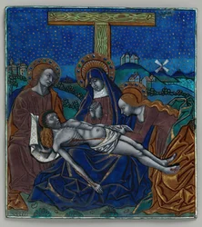 Drieluik Paneel met Pietà, Frans