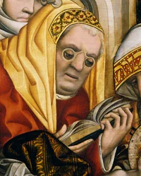 Priester met bril, detail van Besnijdenis van Christus