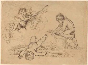 Allegorie: Vier putti
