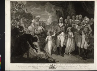 Markies Cornwallis met de twee Indiase prinsen