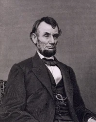 Abraham Lincoln, gegraveerd van een foto door William G. Jackman