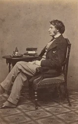 Carte-de-visite portret van Charles Sumner, 1860s