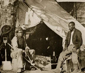 John Henry en Reuben in hun vrije tijd, 1861-65