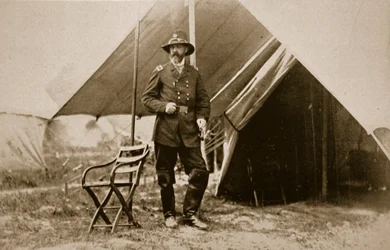 Generaal G. Meade in kamp